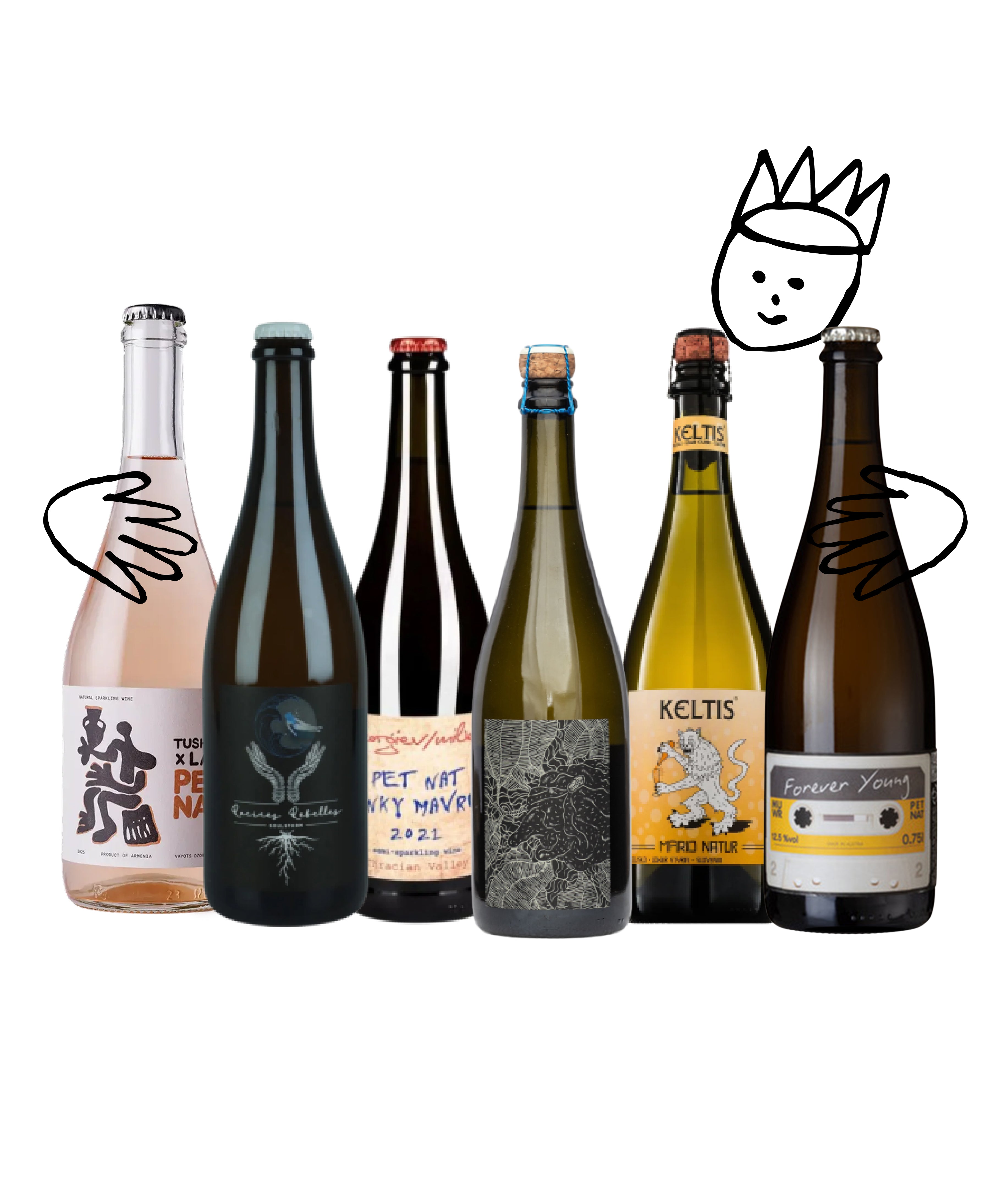 6-Bottle Sparkling Set